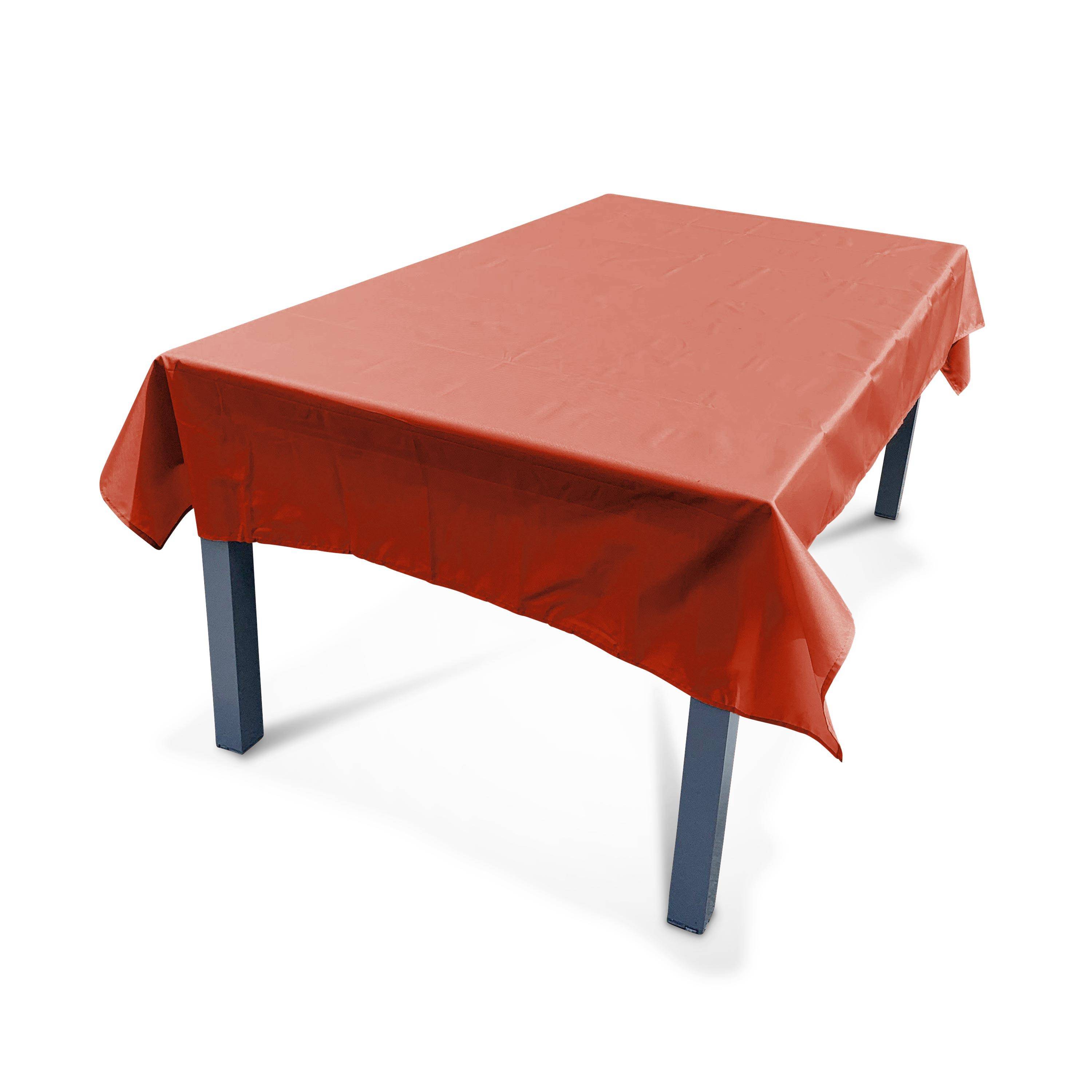 Outdoor-Tischdecke 140 X 240 cm Terrakotta, 100% Polyester, schützt den Tisch, UV-Schutz, sommerlicher Stil Photo1