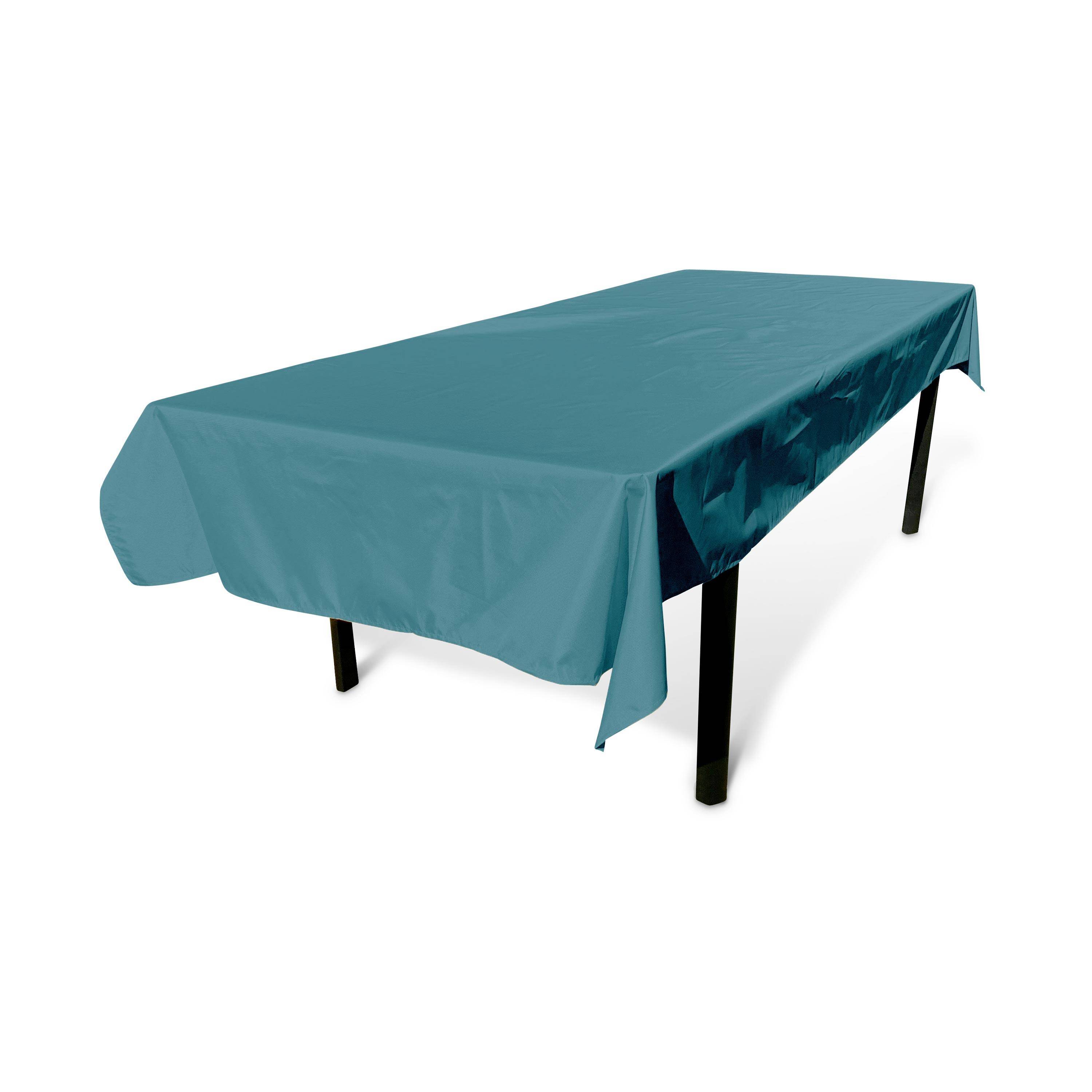 Kollection EXOTIQUE - Outdoor-Tischdecke 300 x 140 cm Entenblau, 100% Polyester, schützt den Tisch, UV-Schutz, sommerlicher Stil Photo1