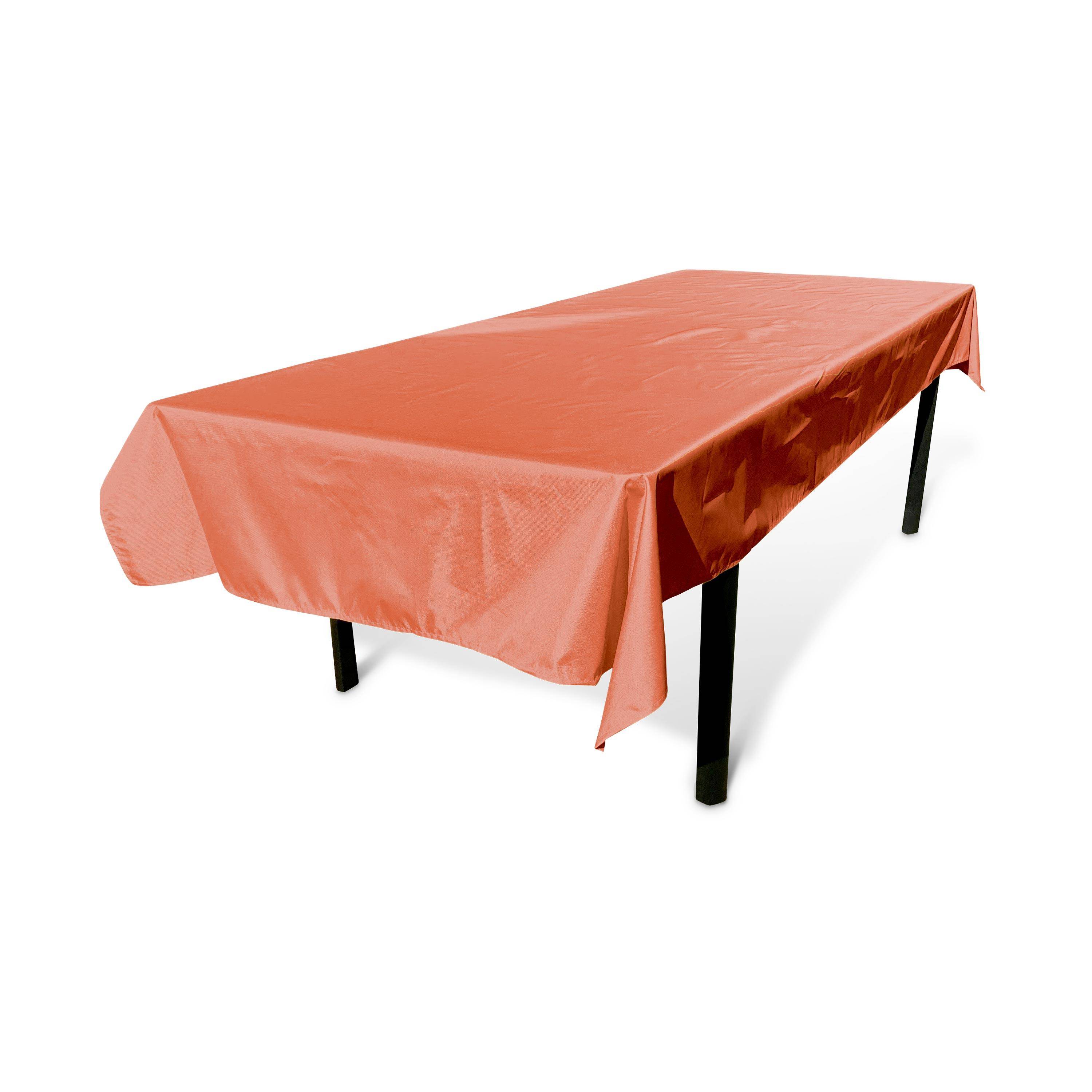 Nappe d’extérieur de 300 x 140 cm terracotta, 100% polyester, protège la table, protection UV, style estival Photo1