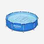 Piscina tubular - Connemara Ø3,05m azul - piscina redonda Ø3,05m com bomba de filtração, piscina acima do solo, estrutura em aço Photo2