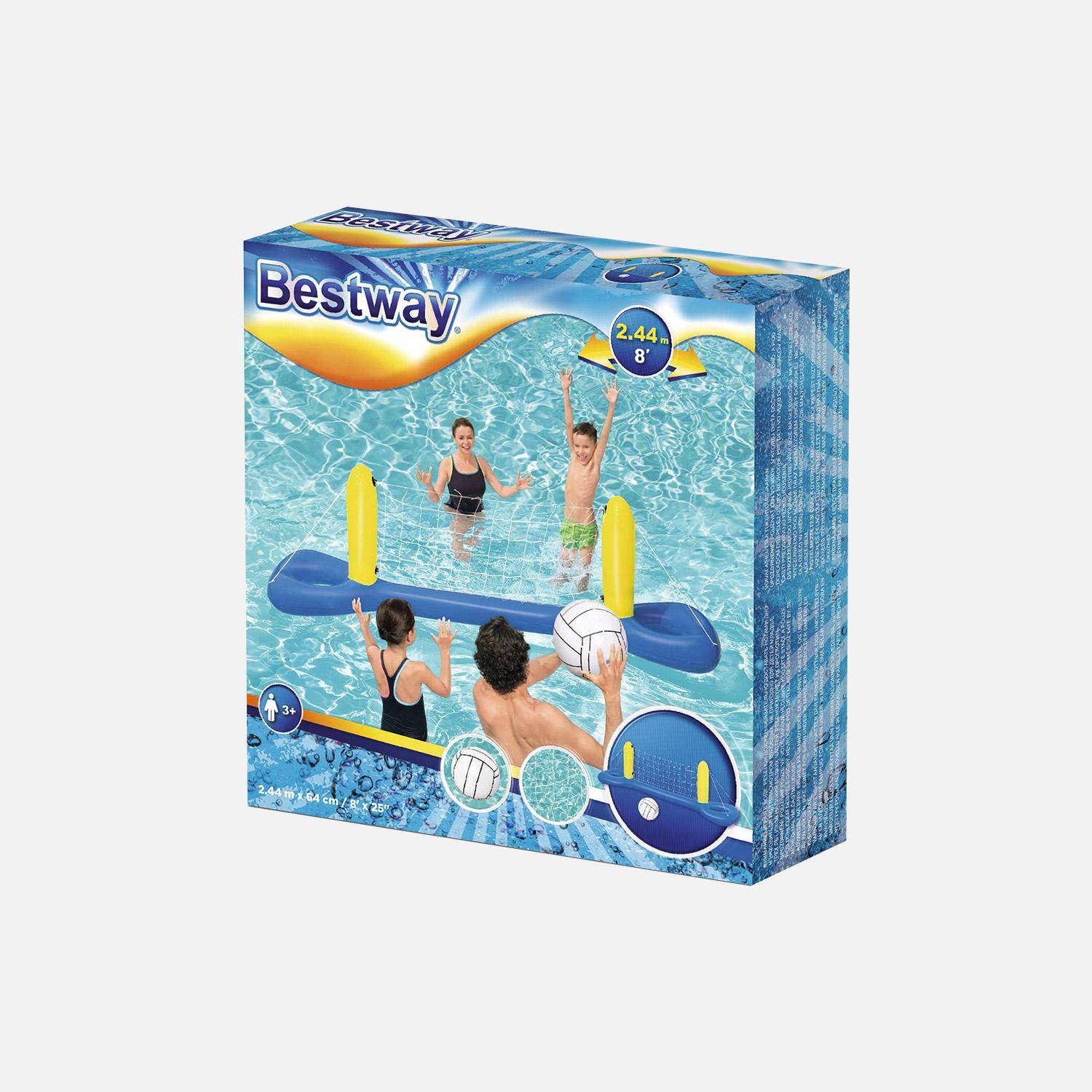 Filet de Volley ball gonflable Bestway pour piscine avec ballon - 244x 64 x 76cm Photo3