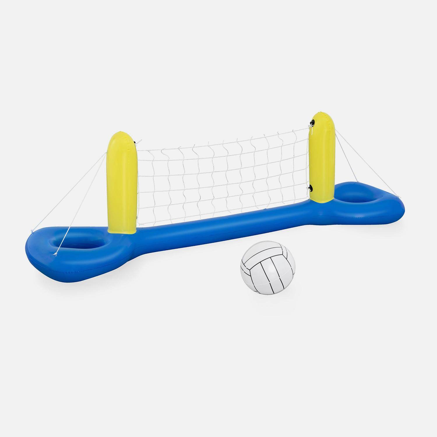 Filet de Volley ball gonflable Bestway pour piscine avec ballon - 244x 64 x 76cm Photo1
