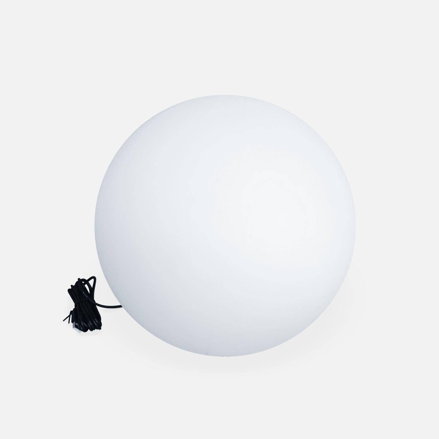 Bola LED 30cm - Esfera de luz decorativa, Ø30cm, branco cálido, controlo remoto Photo3