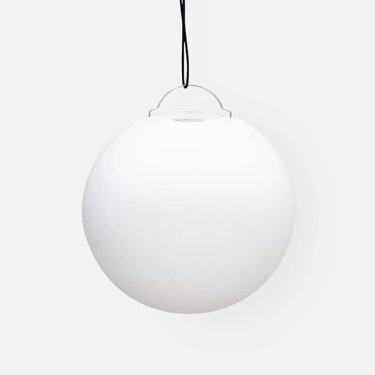Bola LED 30cm - Esfera de luz decorativa, Ø30cm, branco cálido, controlo remoto Photo5