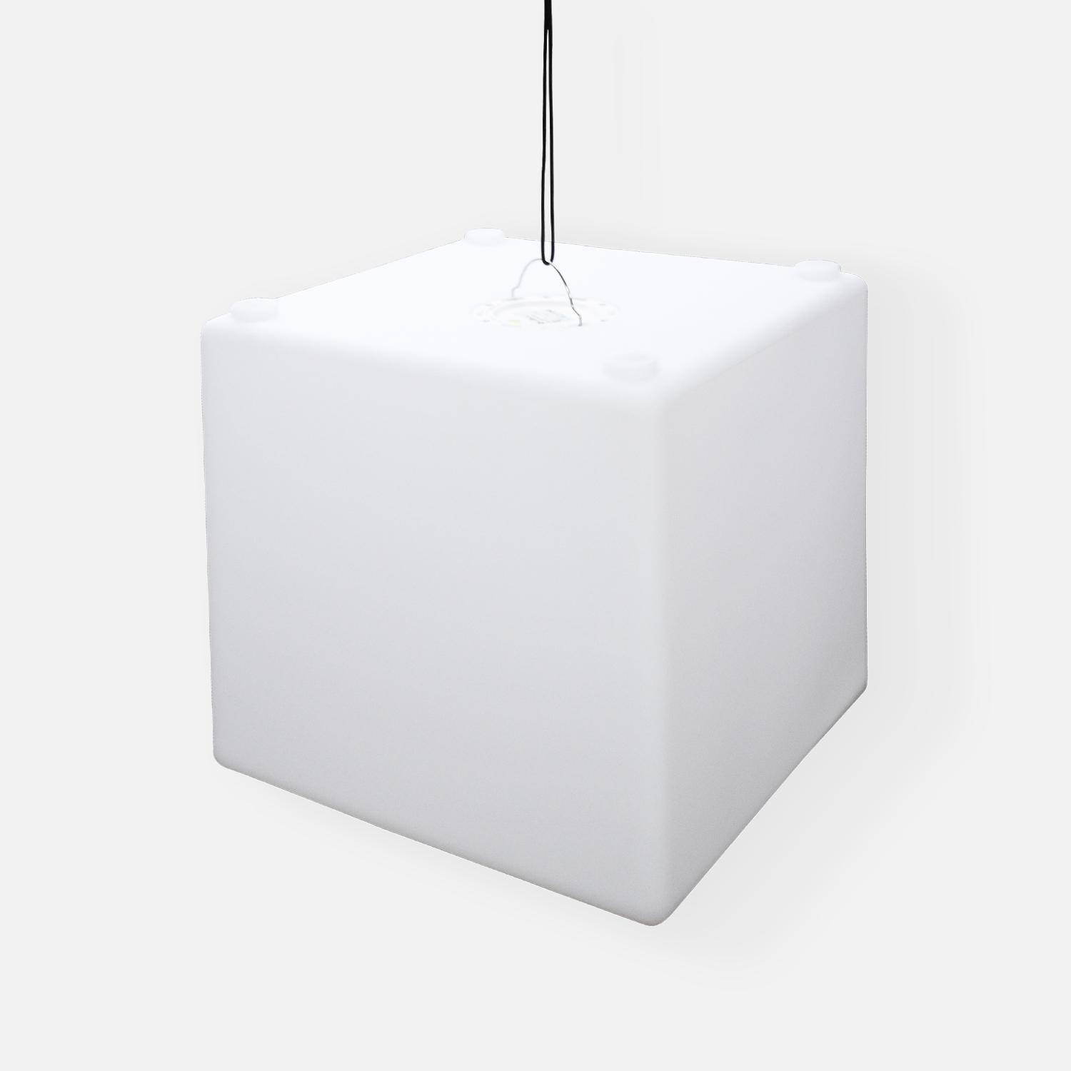 Cubo LED 40cm - Cubo de luz decorativo, 40x40cm, mando a distancia Photo5