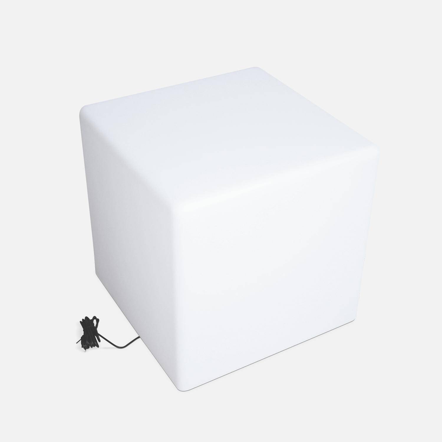Cubo LED 40cm - Cubo de luz decorativo, 40x40cm, mando a distancia Photo3