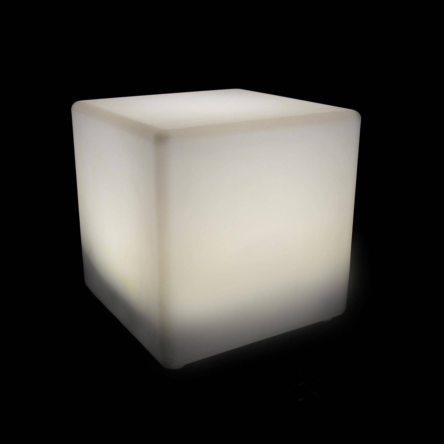 Cube LED 40cm – Cube décoratif lumineux, 40x40cm, blanc chaud, commande à distance Photo6