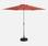 Parasol droit Touquet rond ⌀300cm Terracotta, mât central aluminium orientable et manivelle d'ouverture