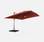 Parasol rectangular 3 x 4 m - Luce Terracotta - Inclinable, plegable y giratorio 360° con cargador solar