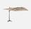 Parasol déporté rectangulaire 3x4m – Antibes – beige – parasol déporté, inclinable, rabattable et rotatif à 360°