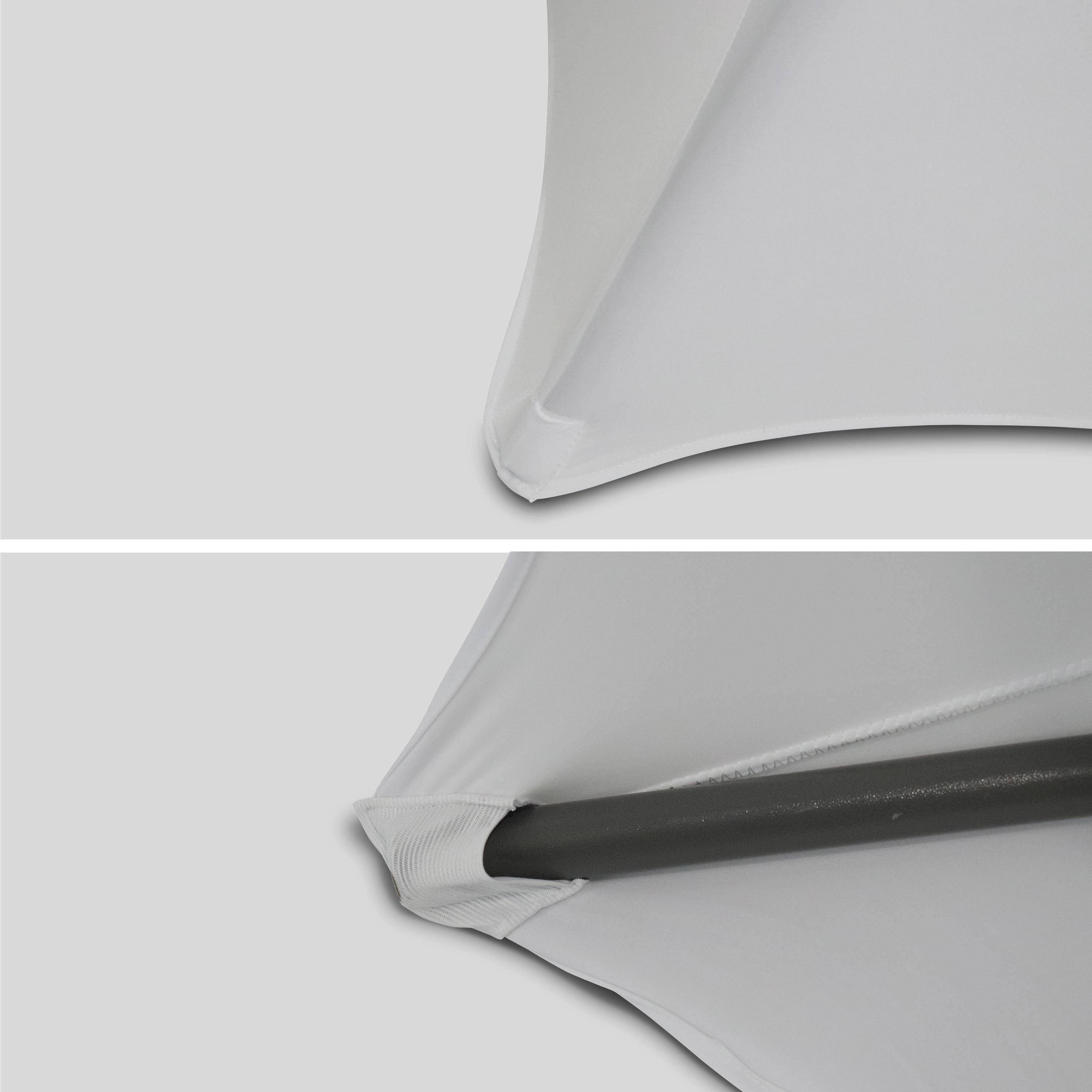 Table haute de réception – GALA – Mange debout, pliable, Ø80cm x 110cm + housse en polyester, blanc  Photo3