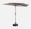  Parasol para balcón Ø250cm  – CALVI – Pequeño parasol recto, mástil en aluminio con manivela, tela color pardo 