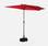 Guarda-chuva de varanda Ø250cm - CALVI - Meio guarda-chuva reto, haste de alumínio com pega de manivela, tecido vermelho