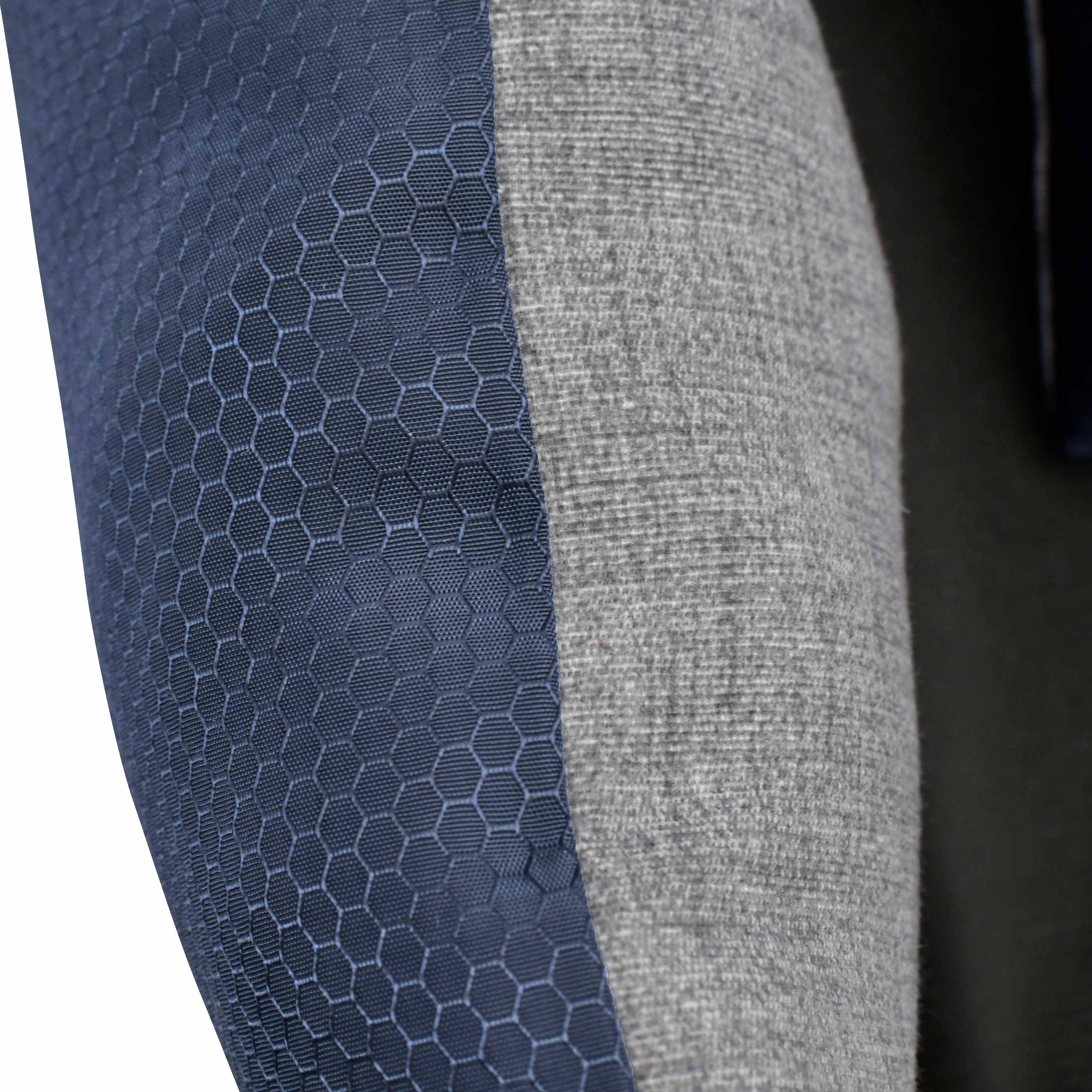 Corbeille en coton et polyester oxford pour chien moyen, bleu marine et gris, taille M  Photo3