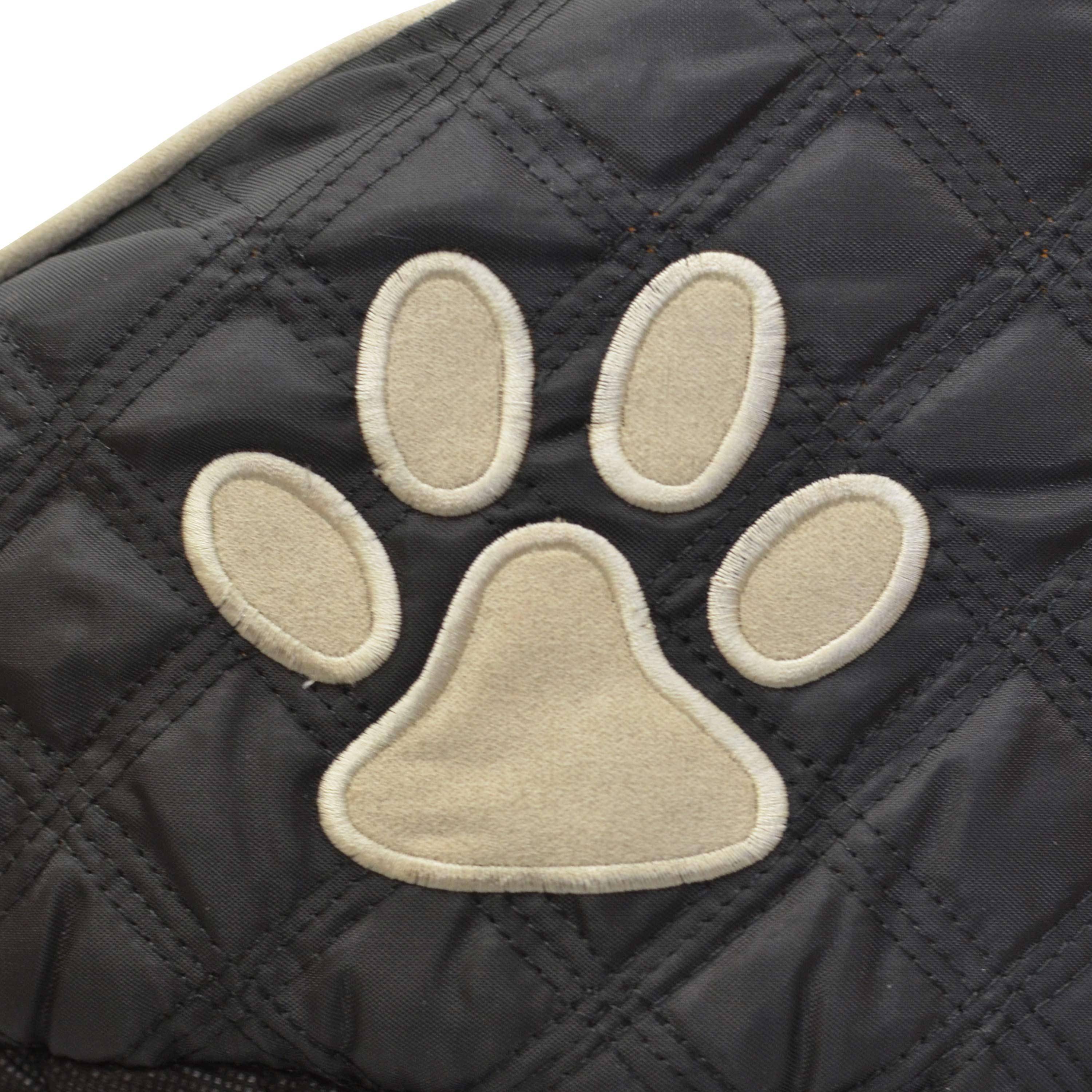 Corbeille en tissu matelassée noir et beige pour pour petit chien et chat, taille S  Photo4