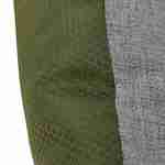Coussin en coton et en polyester kaki et gris 70x60cm de forme ovale pour petit chien et chat, taille S  Photo4