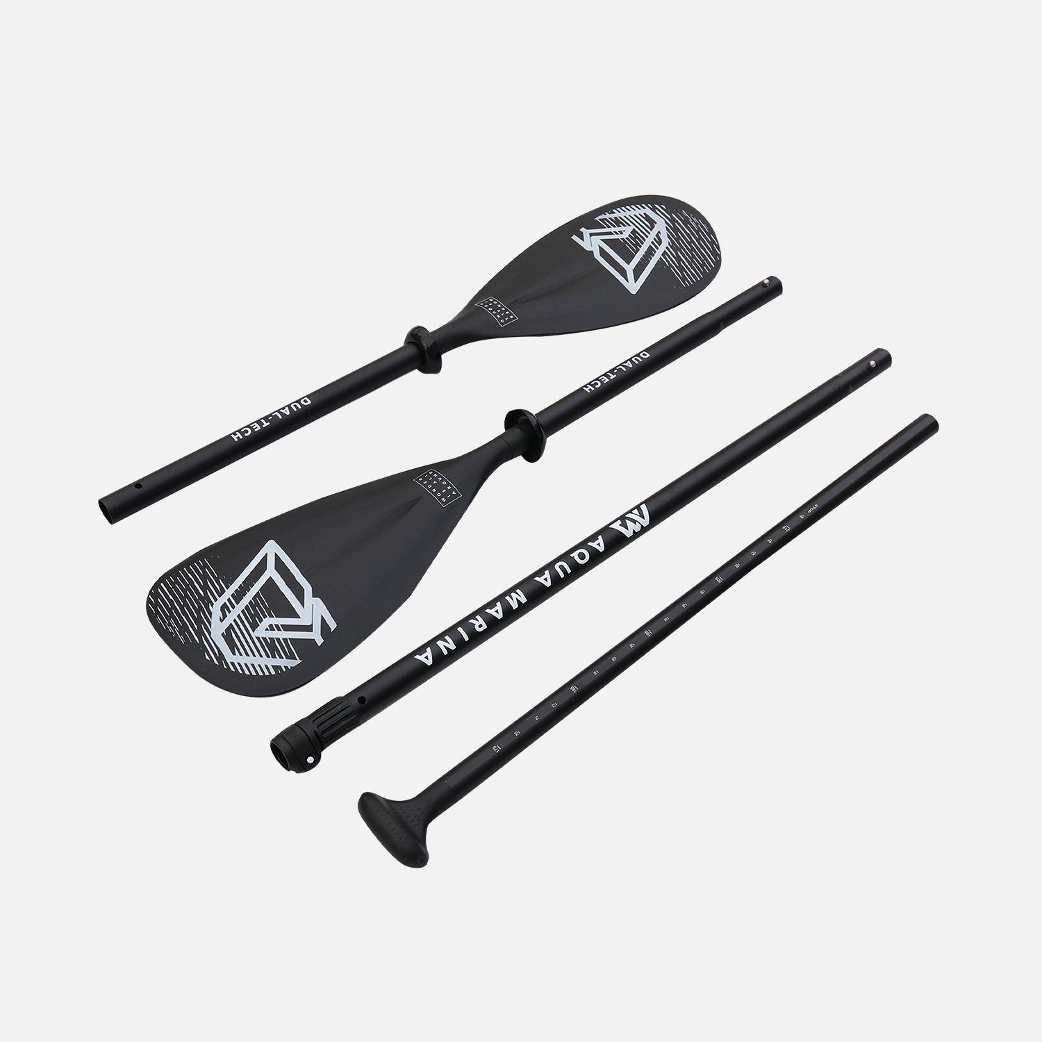 Pagaie 2 en 1 aluminium, démontable et réglable, pour stand up paddle (SUP) et kayak, rame Photo2