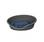 Hellgrauer Korb aus Kunststoff für mittelgroße Hunde + marineblau-graues Kissen aus Baumwolle und Polyester, 70x60cm, Größe M