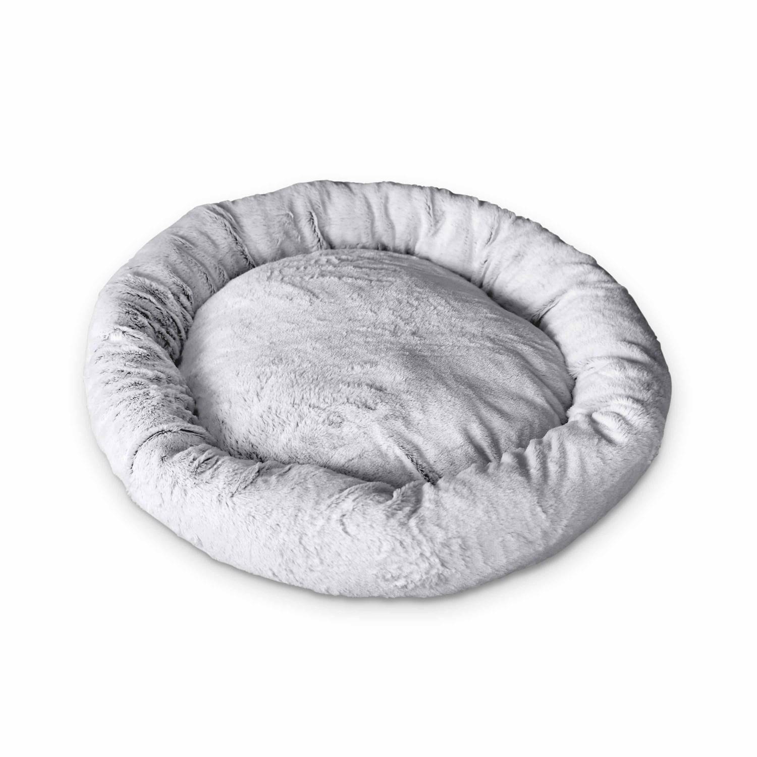 Coussin donut apaisant couleur grise 71 cm de diamètre pour chien moyen, taille M   Photo2