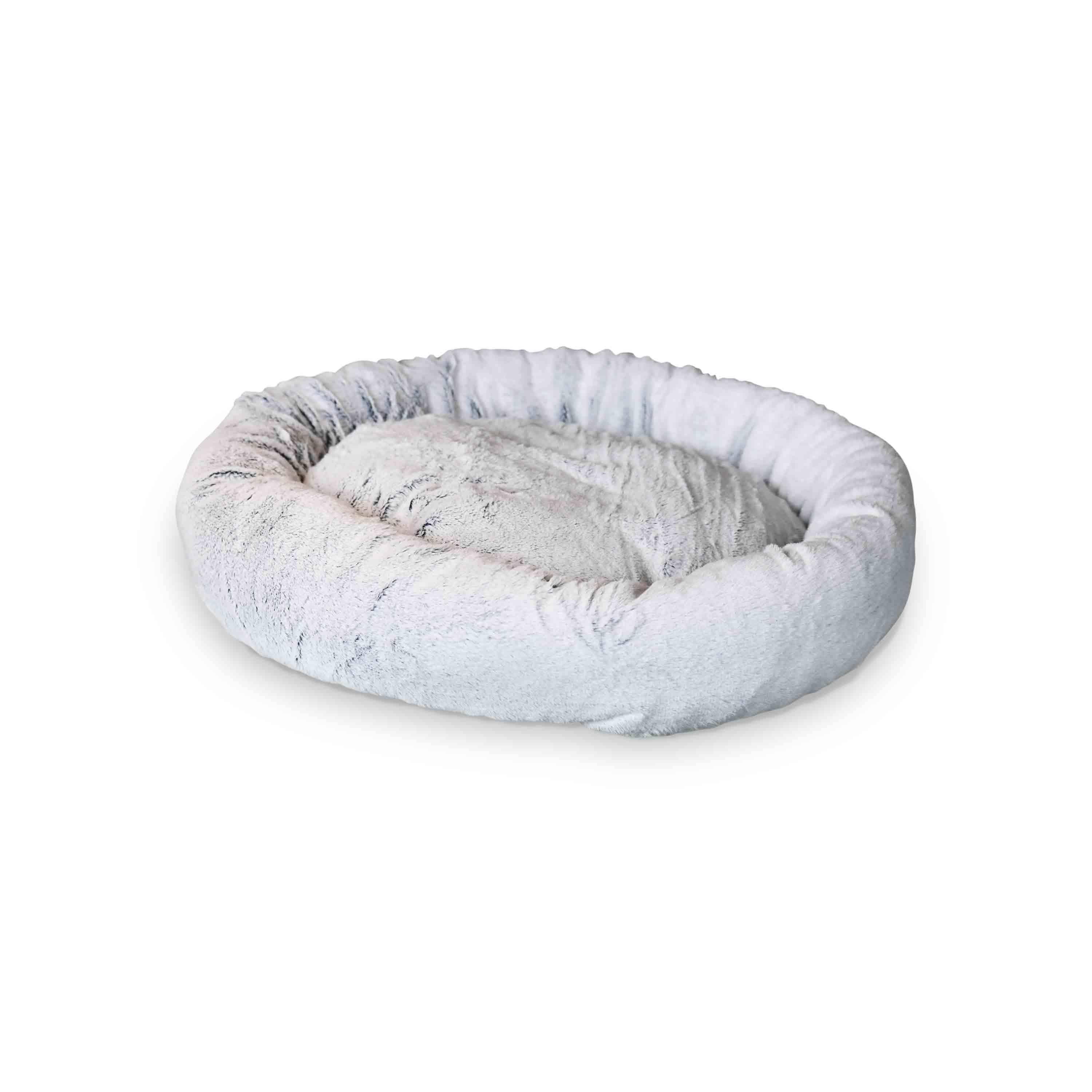 Coussin donut apaisant couleur grise 55 cm de diamètre pour petit chien et chat, taille S  Photo1