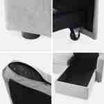 Canapé d'angle convertible en tissu gris clair - IDA - 3 places, fauteuil d'angle réversible coffre rangement lit modulable  Photo10