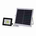 Projecteur solaire à détecteur de mouvement LED 20W avec panneau solaire télécommandé blanc froid, batterie lithium 6000mAh, spot extra puissant 2400 lumens équivalent 150W Photo1