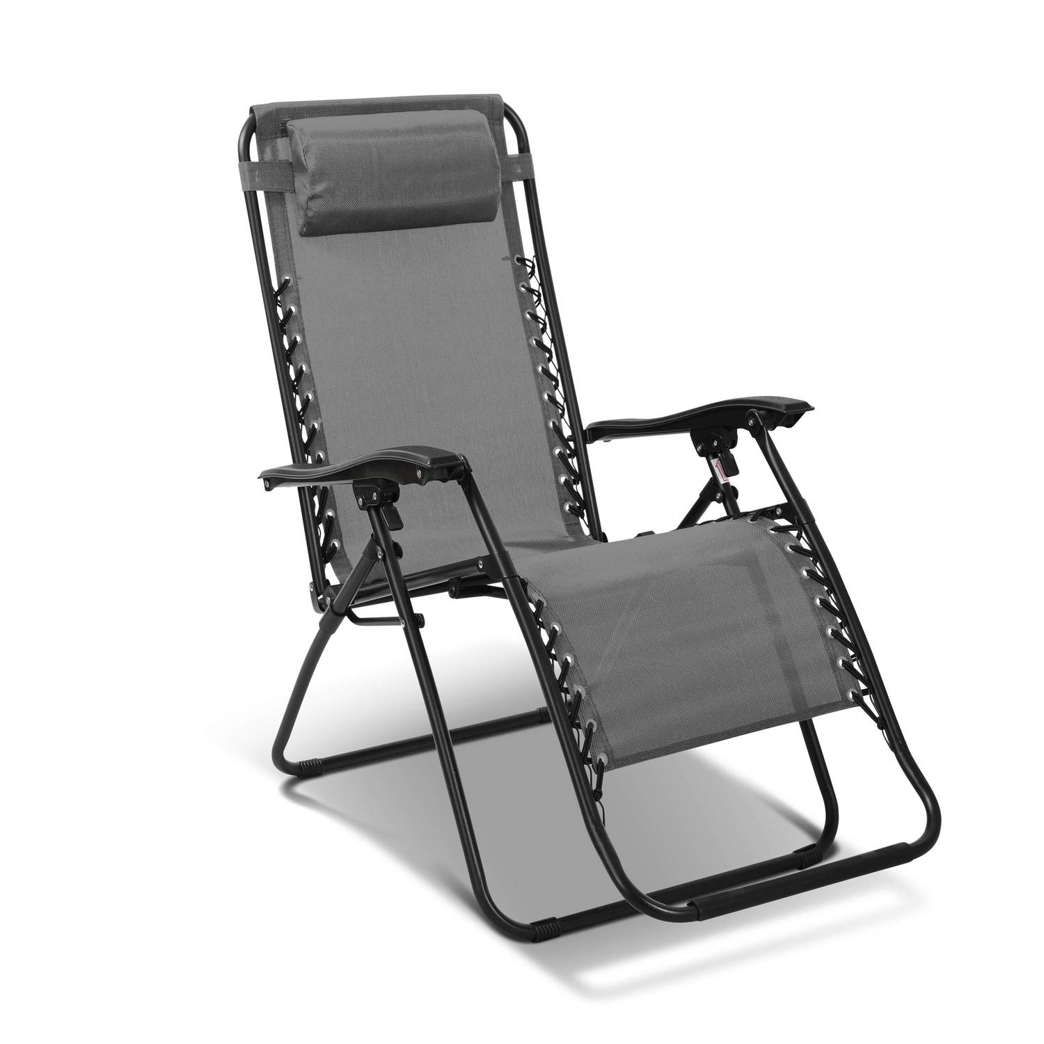 Lot de 2 fauteuils relax – Patrick – Textilène, pliables, multi-positions, anthracite Photo2