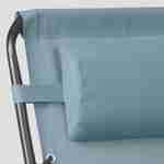 Lot de 2 fauteuils relax – Patrick – Textilène, pliables, multi-positions, bleu gris Photo3