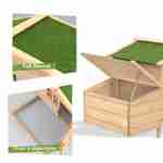 Poulailler en bois de bois FSC Serama, 1 à 2 poules avec pondoir, rampe d'accès, tiroir à déjections Photo2
