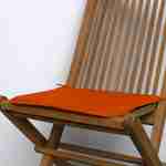 4er Set Stuhlkissen Orange - 38 x 38 cm - mit Schnüren zum Fixieren am Stuhl Photo2