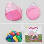 Roze pop-up speeltent voor kinderen – Paulette, zonwerende tent met 50 ballen Photo2
