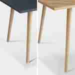 Conjunto de 2 mesas de centro natural y gris - 110x50x45,5cm y 70x40x39cm - Etnik - base de madera maciza de eucalipto, diseño escandinavo Photo4