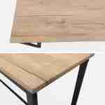Set LOFT table rectangulaire en acier noir L140x l80 x H75cm, 2 bancs de L120x l35x H46cm, 4 places Photo7