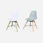 Lot de 4 chaises grises pour enfants, bois hêtre, L30.5x P36 x H56cm, CHARLIE Photo4