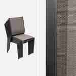 Lot de 2 chaises - Orlando Anthracite / Gris taupe - En aluminium  et textilène, empilables Photo2
