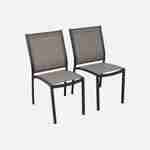Lote de 2 sillas apilables Orlando en aluminio y textileno  Photo1