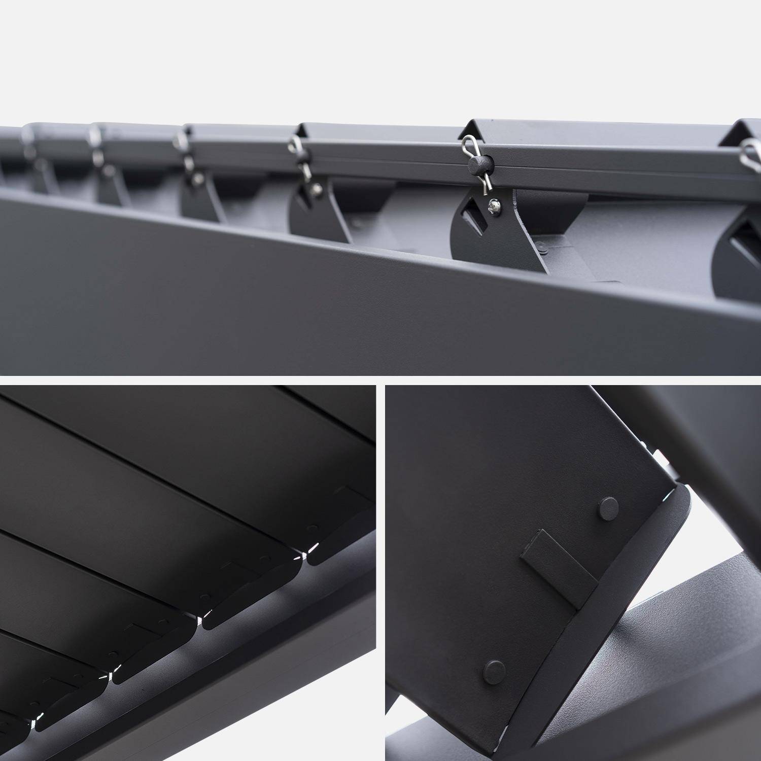 Pergola bioclimatica grigio antracite - Triomphe - 300x400cm, alluminio, con lamelle orientabili Photo8