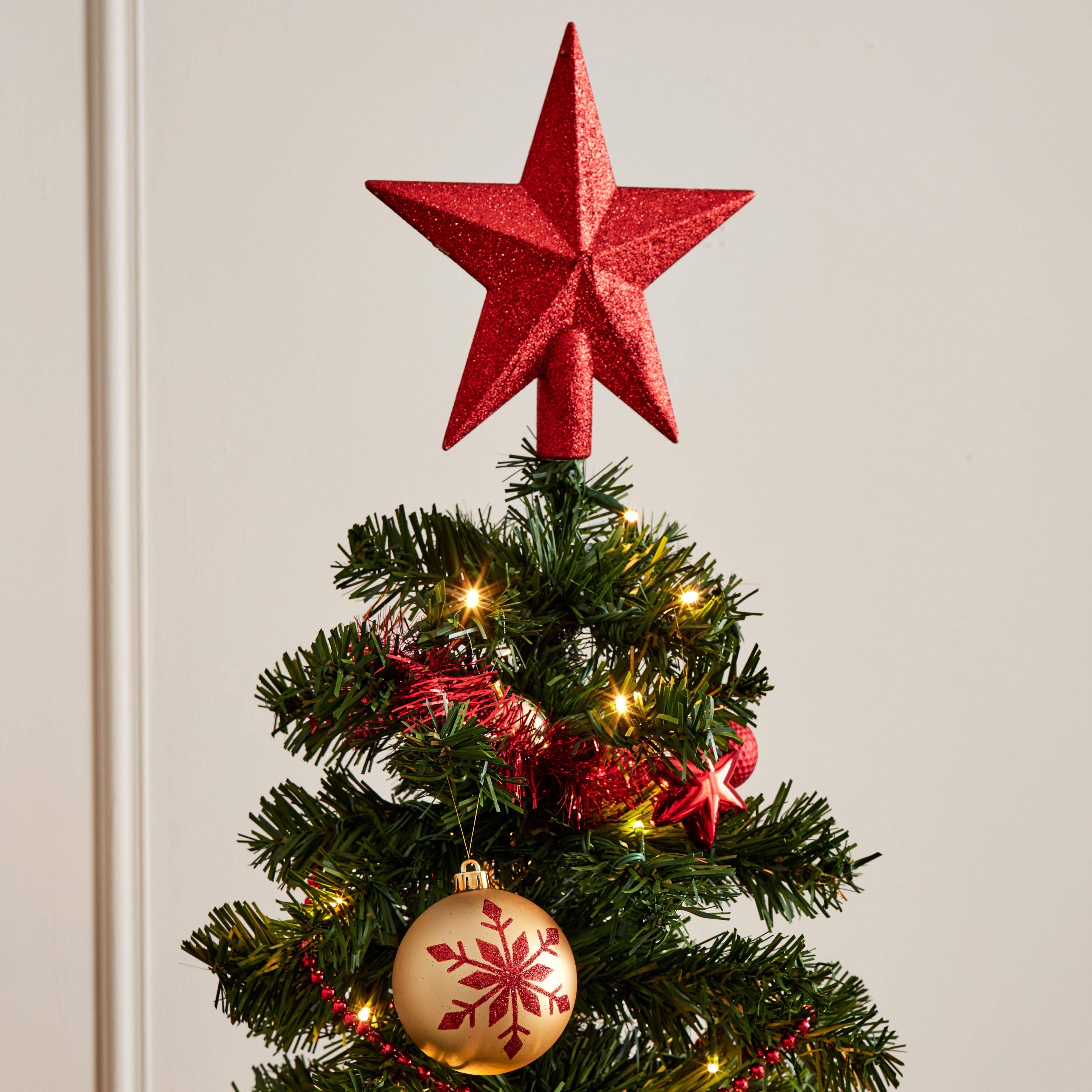 Sapin de Noël artificiel avec kit de décoration - Toronto 180cm - vert avec décorations rouge et or Photo7