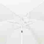 Parasol droit rectangulaire 2x3m - Touquet Ecru - mât central en aluminium orientable et manivelle d'ouverture Photo7