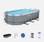 Compleet BESTWAY zwembad SPINELLE – Ovaal frame zwembad - 5x3m - inclusief accessoires - Grijs