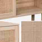 Aparador con decoración de madera y caña - Camargue - 2 puertas, 80x30x68cm Photo7