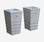 Conjunto de 2 vasos de 60 cm - Prato Nuances gris - Resina tecida, vaso em aço galvanizado, estrutura em alumínio