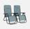 Conjunto de 2 cadeiras reclináveis - Patrick - Textilene, dobrável, multiposicional, esmeralda