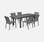 Mesa extensível para mobiliário de jardim - Orlando Gris taupe - Mesa em alumínio 150/210cm e 6 cadeiras em textilene