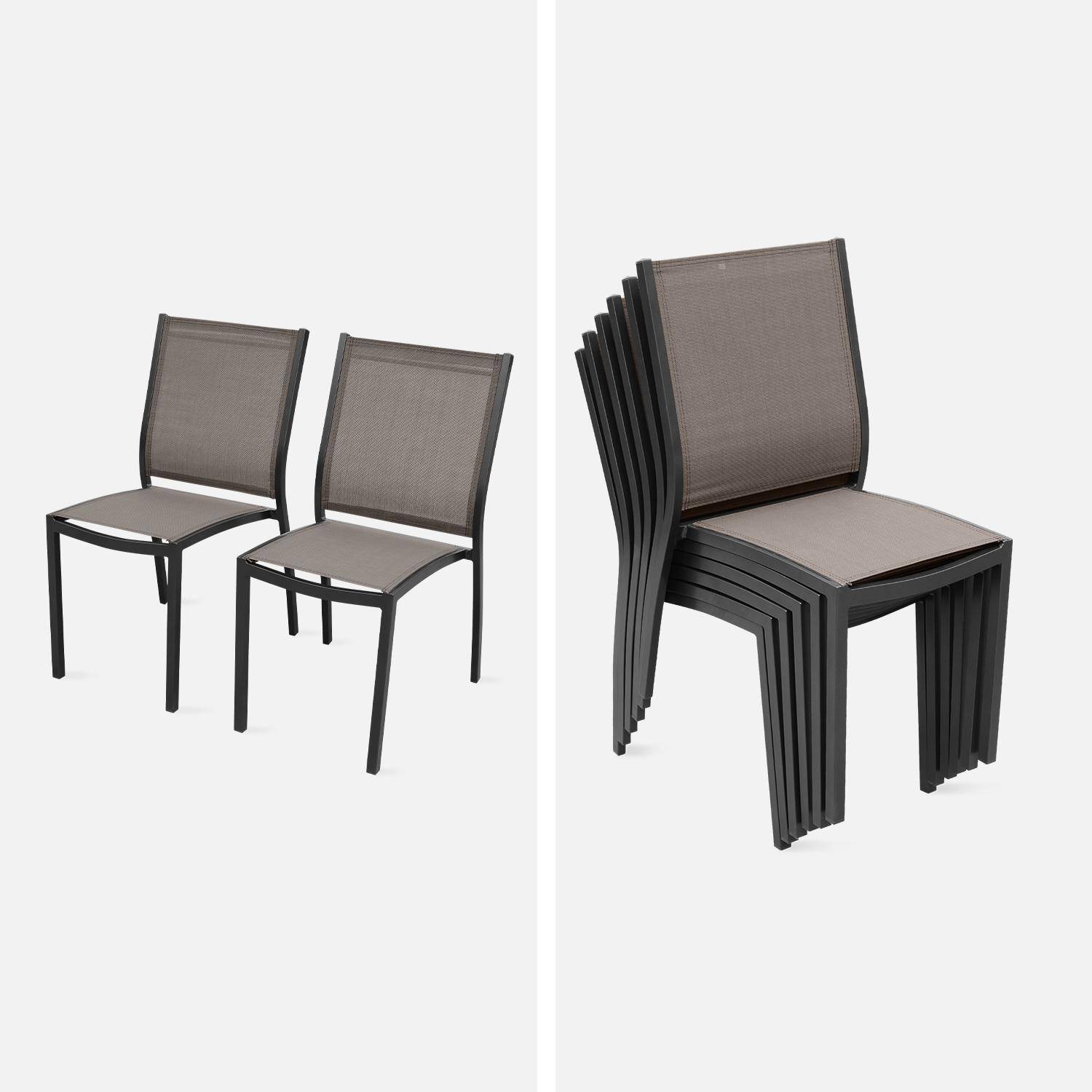 Orlando  set 1 tuintafel en 6 stoelen uit aluminium en textileen Photo5