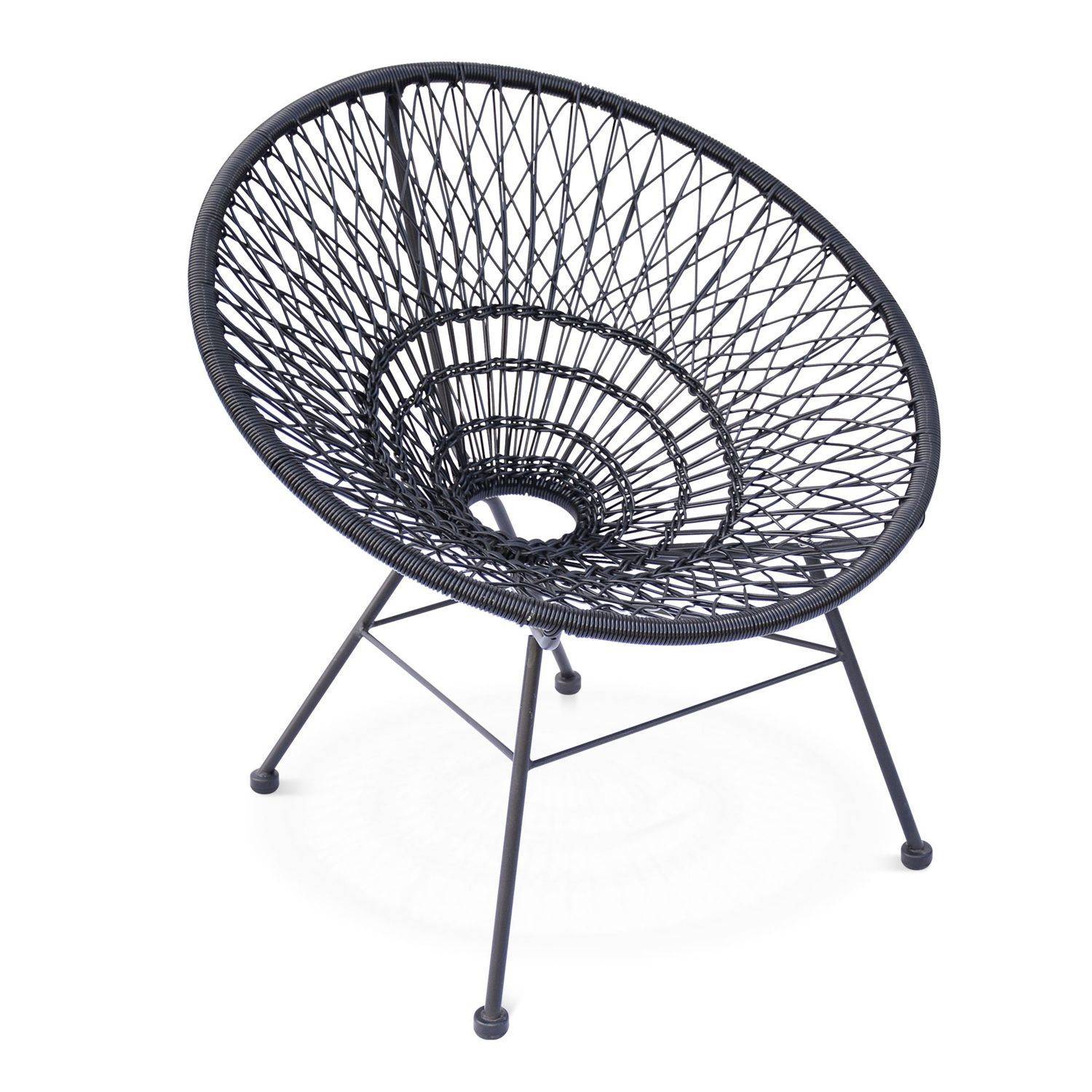 Cadeira de Desing , de acero e arame plastificado. Estilo poltrona - TULUM Photo1