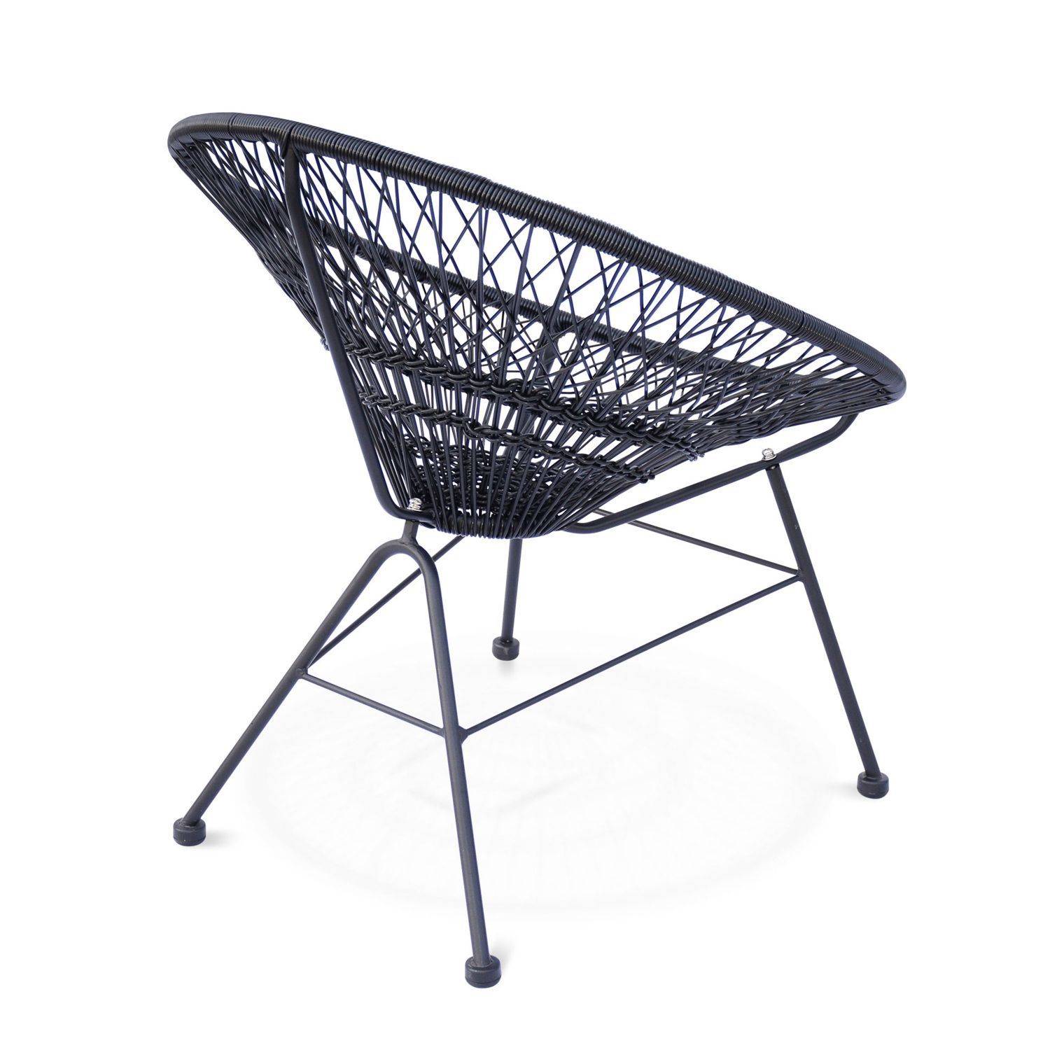Cadeira de Desing , de acero e arame plastificado. Estilo poltrona - TULUM Photo3