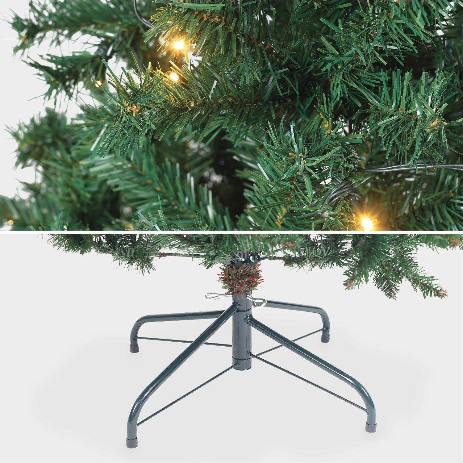 Árbol de Navidad artificial de 180 cm con guirnalda ligera y soporte incluido Photo5