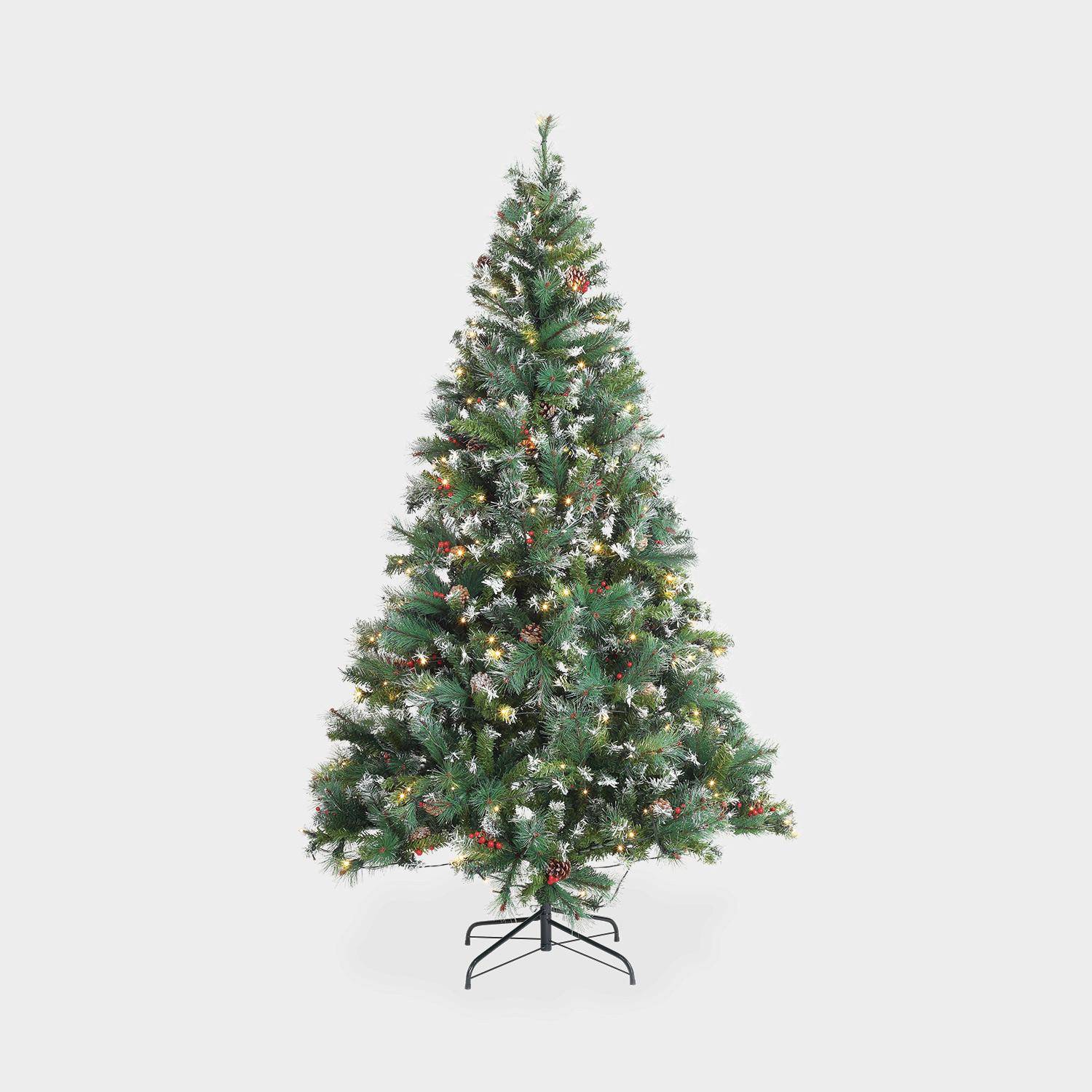 Árvore de Natal Artificial de Luxo - 210 cm com guirlanda de luz e pé incluido - FRINGANT Photo3