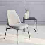 Chaise design - Lisbet - en tissu gris clair, 56,5 x 63 x 82,5cm Photo1
